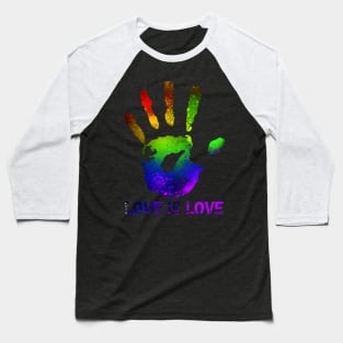 Love is Love Hand Print Baseball T-Shirt